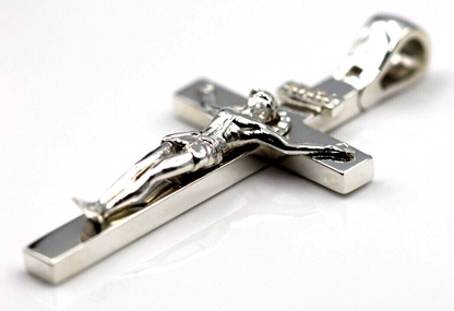 Genuine Very Large Super Heavy Huge Sterling Silver 925 Crucifix Cross Pendant 31g