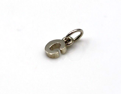 Genuine 9ct 9kt Genuine Very Small, Tiny Solid Yellow, Rose or White Gold Initial Pendant Charm C