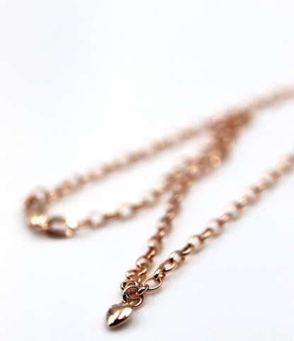 Genuine 9ct 9K 375 Solid Yellow or Rose Gold 25cm Belcher Anklet + 1 heart charm