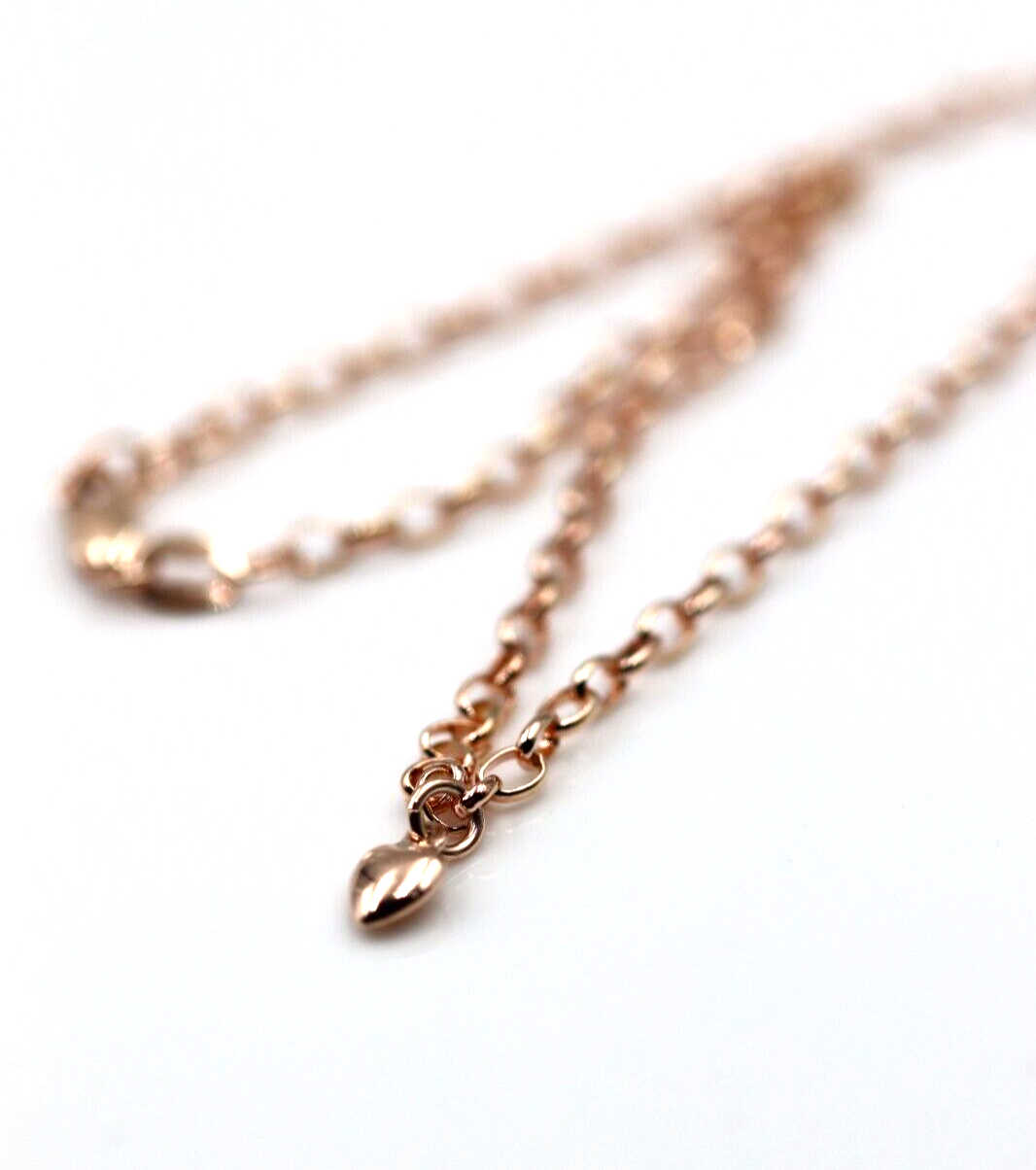 Genuine 9ct 9K 375 Solid Yellow or Rose Gold 25cm Belcher Anklet + 1 heart charm