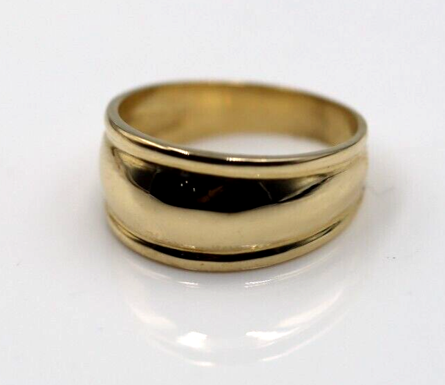Size P 1/2 Genuine 9ct 9kt Full Yellow, Rose or White Gold 9.5mm Dome Ring