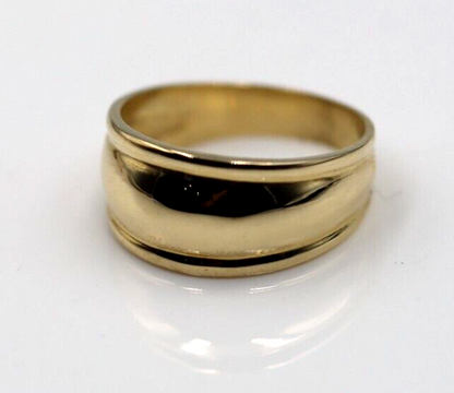 Size P 1/2 Genuine 9ct 9kt Full Yellow, Rose or White Gold 9.5mm Dome Ring