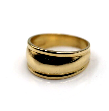 Size P 1/2 Genuine 9ct 9kt Full Yellow, Rose or White Gold 9.5mm Dome Ring