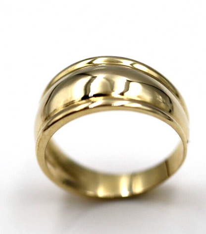 Size P 1/2 Genuine 9ct 9kt Full Yellow, Rose or White Gold 9.5mm Dome Ring