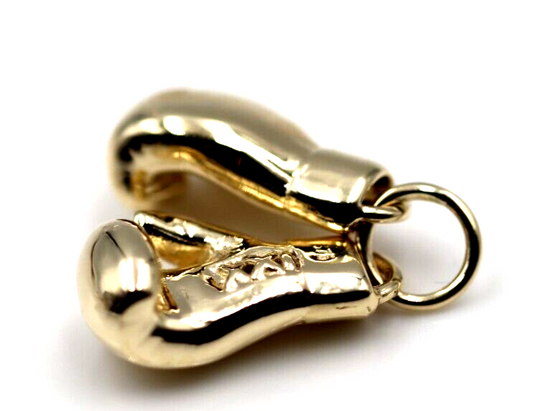 Genuine 9ct 9k 375 Yellow or Rose or White Gold Med-Large Boxing Glove Pendant