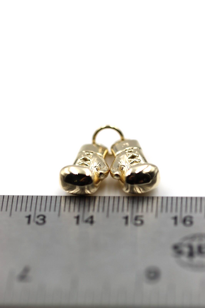 Genuine 9ct 9k 375 Yellow or Rose or White Gold Med-Large Boxing Glove Pendant