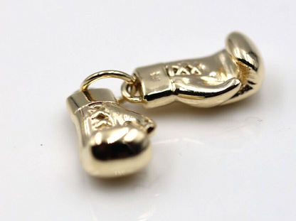 Genuine 9ct 9k 375 Yellow or Rose or White Gold Med-Large Boxing Glove Pendant