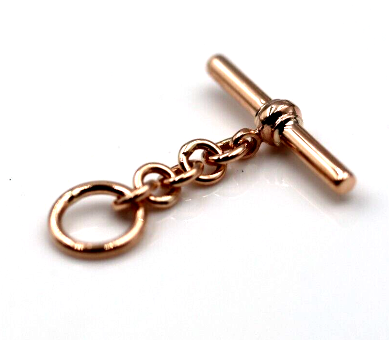 Genuine 9k 9ct Yellow, Rose or White Gold T Bar T-Bar for Albert Chain / Necklace