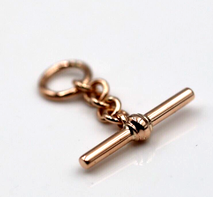 Genuine 9k 9ct Yellow, Rose or White Gold T Bar T-Bar for Albert Chain / Necklace