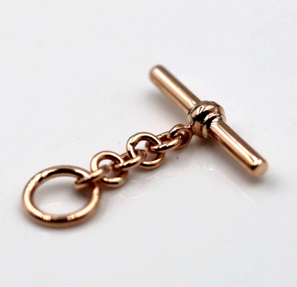 Genuine 9k 9ct Yellow, Rose or White Gold T Bar T-Bar for Albert Chain / Necklace