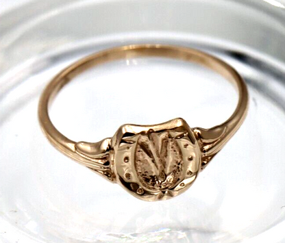 Genuine Solid 9ct 9kt Rose Gold 375 Childs Lucky Horseshoe Ring - Choose your size