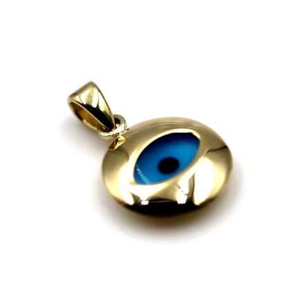 Genuine 9ct 9k 375 Yellow Gold Greek Mati Nazar Lucky Evil Eye Charm or Pendant