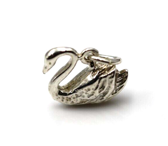 Kaedesigns New Sterling Silver 925 Solid Bird Swan Pendant or Charm