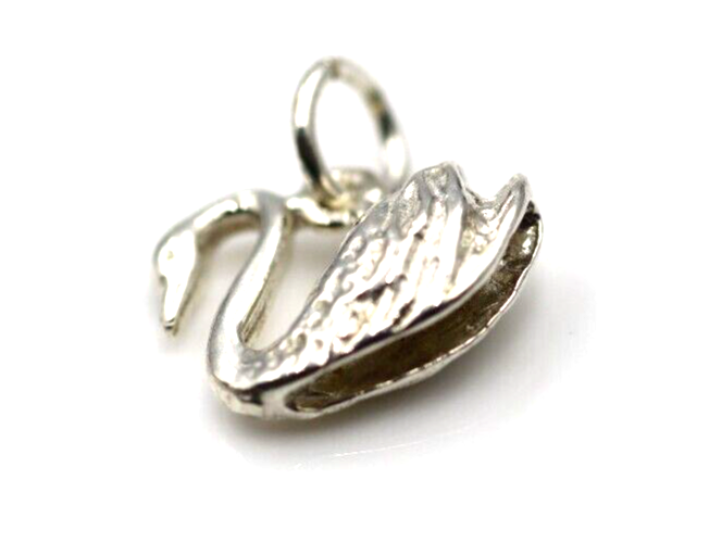 Kaedesigns New Sterling Silver 925 Solid Bird Swan Pendant or Charm
