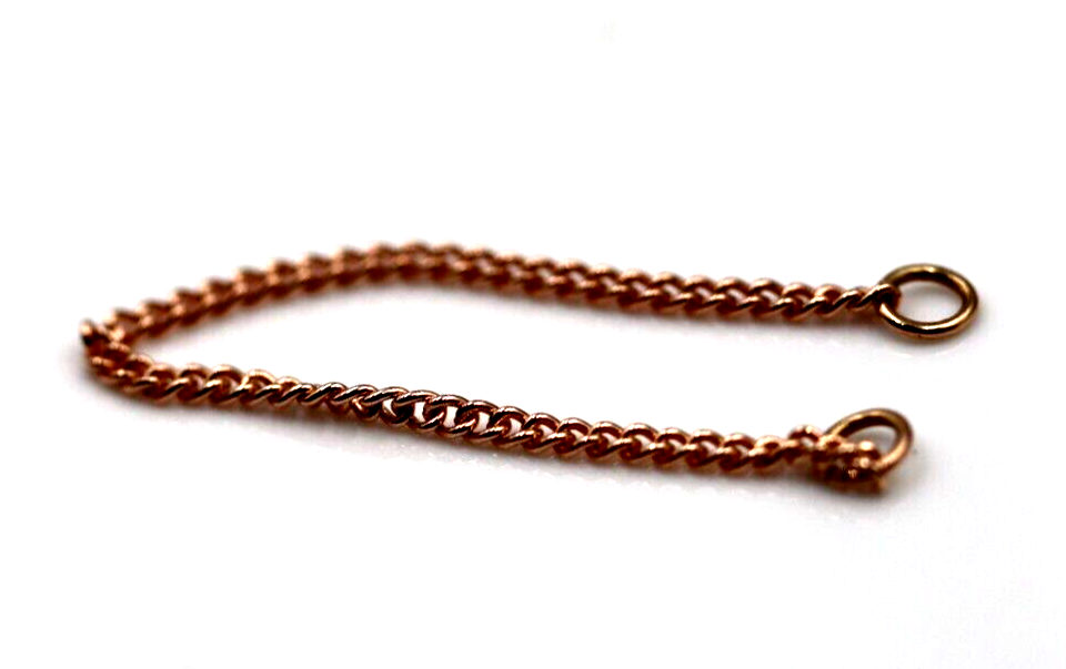 Genuine 9ct Yellow, Rose or White Gold or Sterling Silver or GP Kerb Curb Safety Chain Polished for bracelet (Copy)