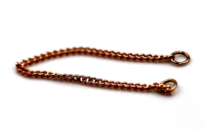 Genuine 9ct Yellow, Rose or White Gold or Sterling Silver or GP Kerb Curb Safety Chain Polished for bracelet (Copy)