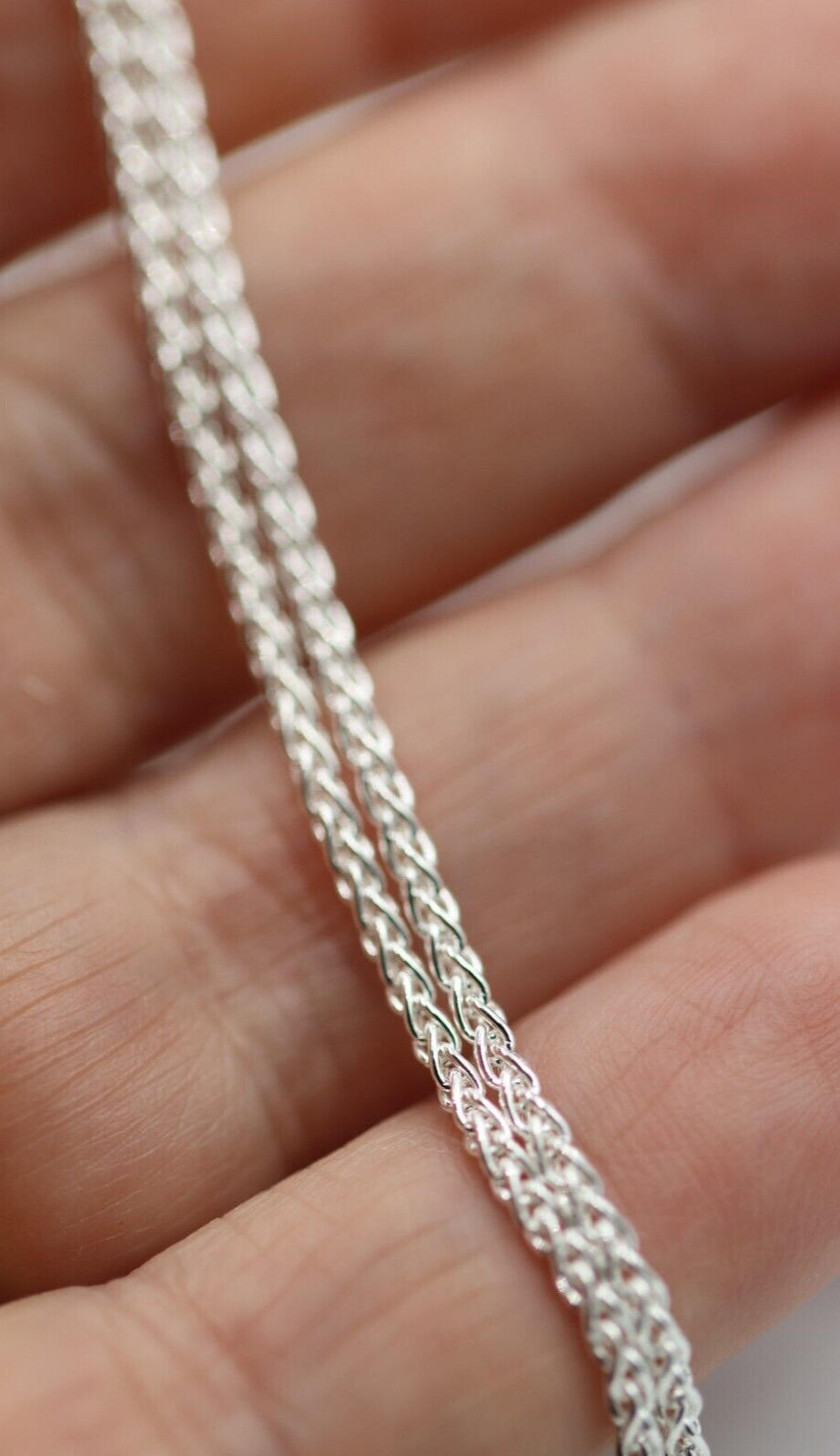 Modern Genuine Sterling Silver 925 Spinga 45cm, 50cm, 55cm or 60cm Necklace Chain