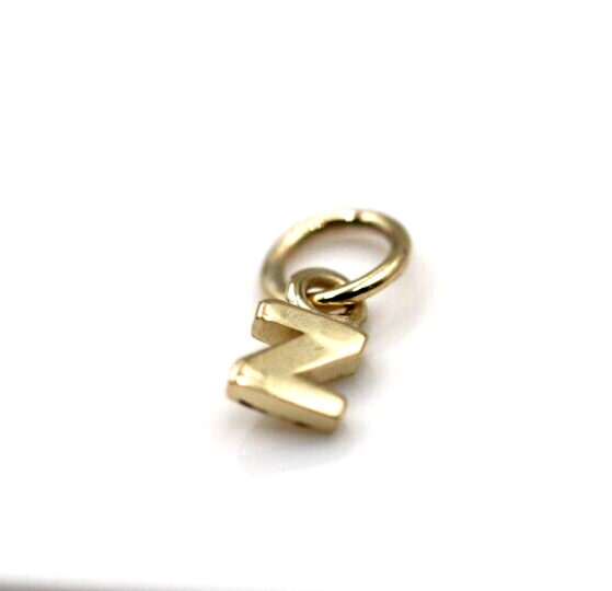 Genuine 9ct 9kt Genuine Tiny Very Small Yellow, Rose & White Gold Initial Pendant Charm Z