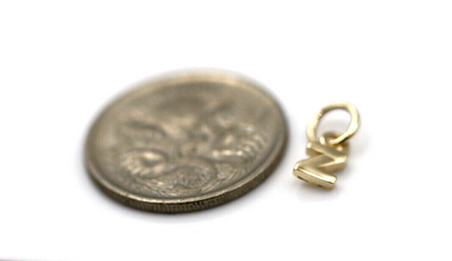 Genuine 9ct 9kt Genuine Tiny Very Small Yellow, Rose & White Gold Initial Pendant Charm Z