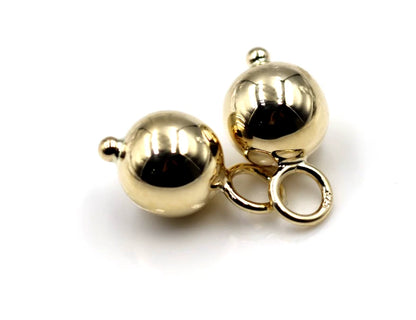 Kaedesigns New Genuine 9ct Yellow, Rose or White Gold 10mm Ball Plain Balls For Charm Earrings