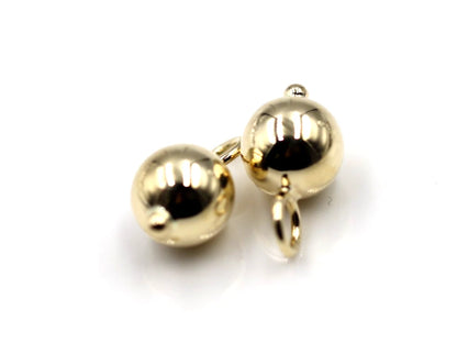 Kaedesigns New Genuine 9ct Yellow, Rose or White Gold 10mm Ball Plain Balls For Charm Earrings