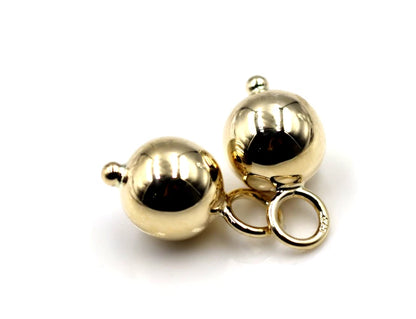 Kaedesigns New Genuine 9ct Yellow, Rose or White Gold 10mm Ball Plain Balls For Charm Earrings