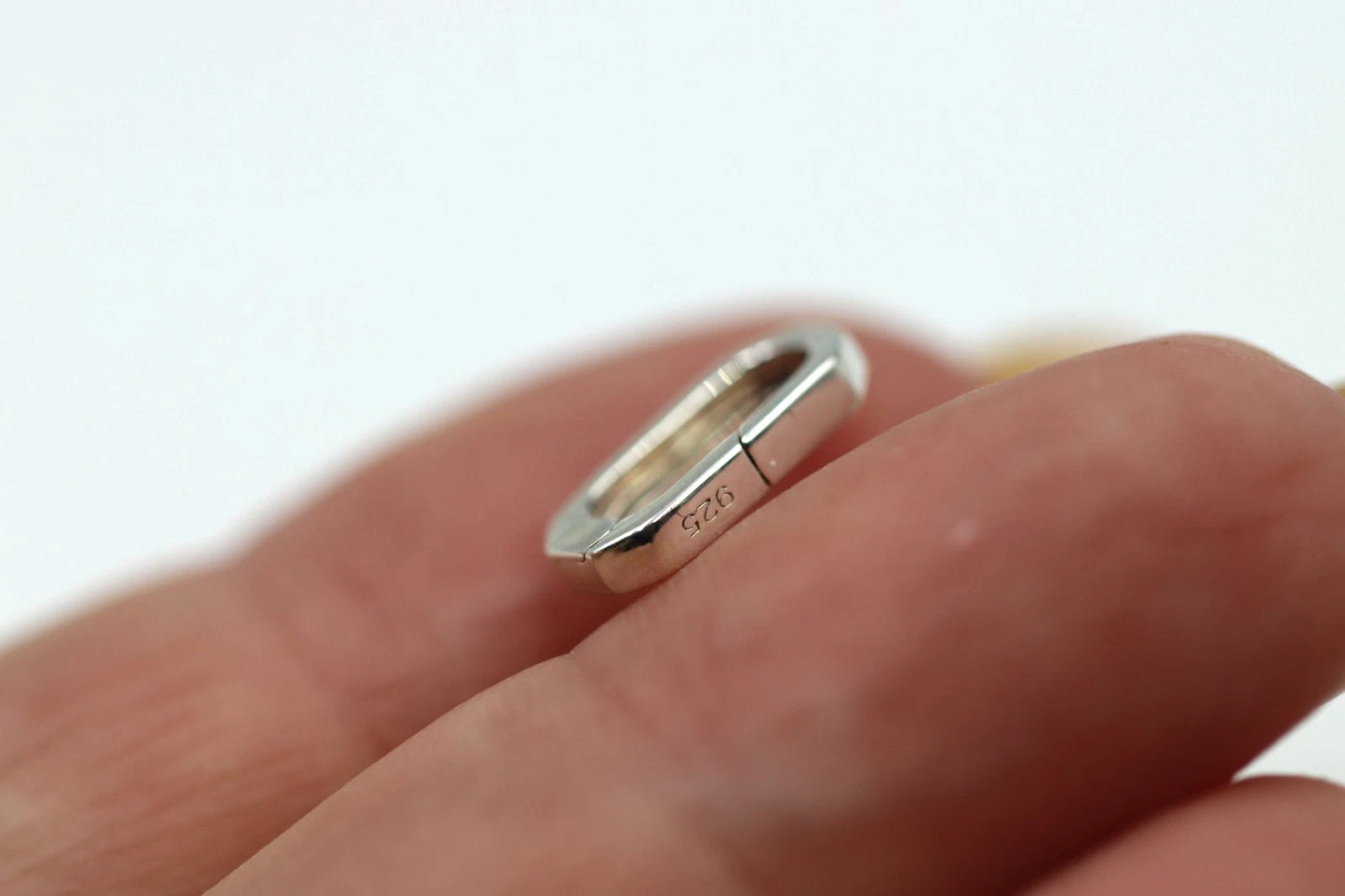 Sterling Silver 925 Rectangle Hinged Push Clasps for Bracelet Necklace