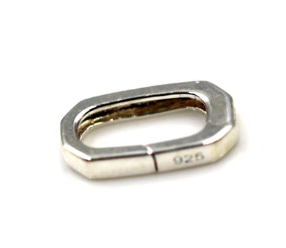 Sterling Silver 925 Rectangle Hinged Push Clasps for Bracelet Necklace