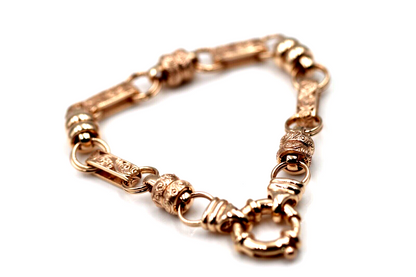 Heavy Genuine 9ct 9k 375 Yellow, Rose or White Gold Solid Belcher Filigree Antique Bracelet