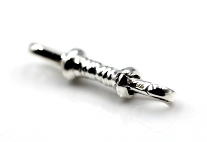 Genuine Sterling Silver 925 Double Dog Clip Albert Swivel Clasp Doesn't Rotate