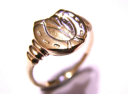 Kaedesigns, Size R Genuine Large 9ct Genuine Yellow, Rose or White Gold  Lucky Horseshoe Ring