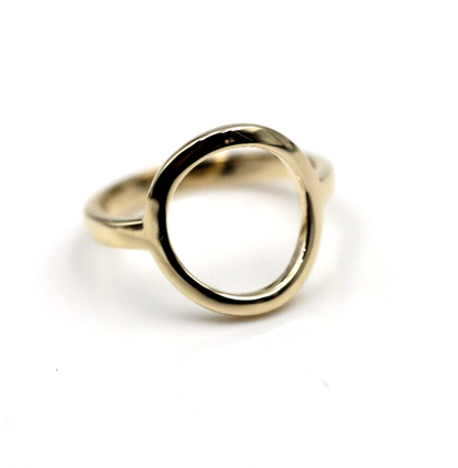 Kaedesigns New Solid Genuine 9ct Yellow, Rose or White Gold Open Circle Dress Ring - Choose your size