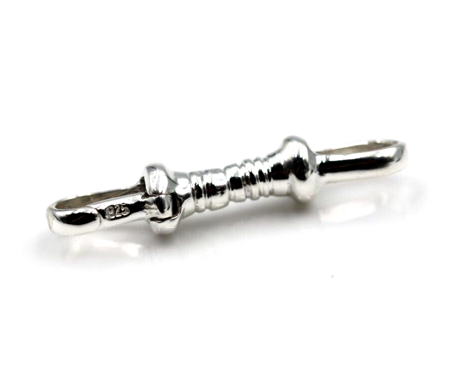 Genuine Sterling Silver 925 Double Dog Clip Albert Swivel Clasp Doesn't Rotate