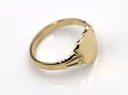 Size G, Kaedesigns New Childs Solid 9ct 9k Yellow, Rose or White Gold Shield Signet Ring