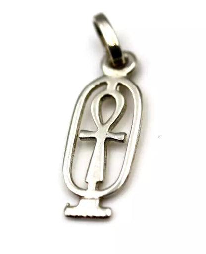 Genuine Sterling Silver 925 or 9ct Yellow Gold Pendant / Charm Solid 9ct Gold Ankh Key of Life Charm Pendant