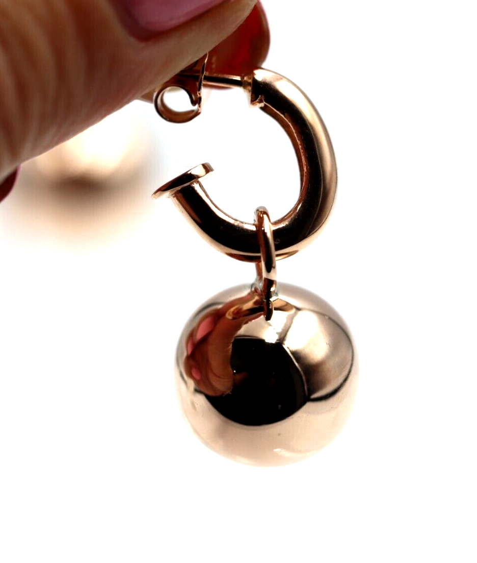 Kaedesigns Genuine Heavy 9ct 9kt Yellow, Rose or White Gold 14mm Belcher Ball Drop Earrings