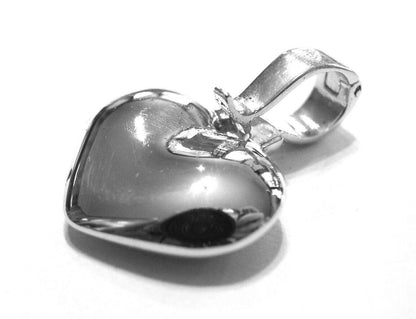 Genuine New 9ct 9k 375 Heavy Full Solid Yellow, Rose or White Gold Heart Pendant With Enhancer
