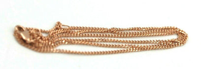 Genuine 9ct 9k 375 Rose Gold Kerb Curb Chain Necklace 45cm 3.9gms