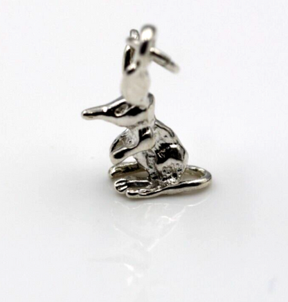 Genuine Sterling Silver 925 3D Bilby Solid Pendant Charm