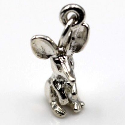 Genuine Sterling Silver 925 3D Bilby Solid Pendant Charm
