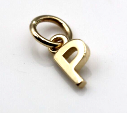 Kaedesigns, Genuine 9ct 9kt Genuine Tiny Very Small Yellow, Rose or White Gold Initial Pendant Charm P