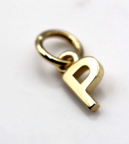 Kaedesigns, Genuine 9ct 9kt Genuine Tiny Very Small Yellow, Rose or White Gold Initial Pendant Charm P