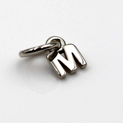 Genuine 9ct 9kt Genuine Tiny Very Small Yellow, Rose or White Gold Initial Pendant Charm M