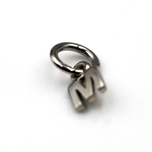 Genuine 9ct 9kt Genuine Tiny Very Small Yellow, Rose or White Gold Initial Pendant Charm M