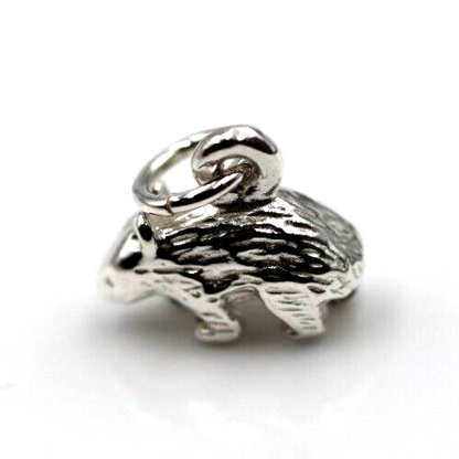 Sterling Silver 925 Small Australian Wombat Charms or Pendant