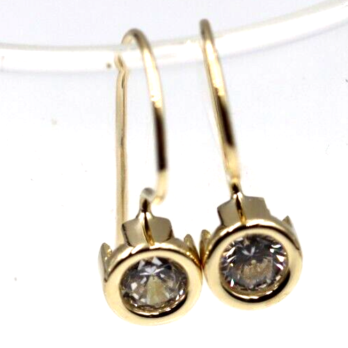Genuine New 9ct Yellow, Rose or White Gold Round Cubic Zirconia Stone Solitaire Earrings