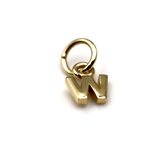 Genuine 9ct 9kt 375 Tiny Very Small Yellow, Rose or White Gold Initial Pendant Charm W