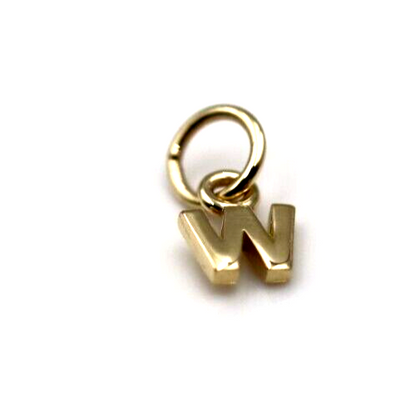 Genuine 9ct 9kt 375 Tiny Very Small Yellow, Rose or White Gold Initial Pendant Charm W