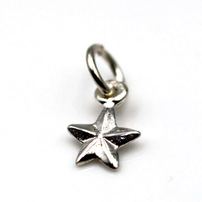 Genuine Tiny Very Small Sterling Silver 925 or 9ct Yellow, Rose or White Star Charm Pendant