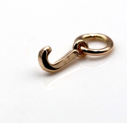 Genuine 9ct 9kt Genuine Solid Tiny Very Small Yellow, Rose or White  Gold Initial Pendant Charm J